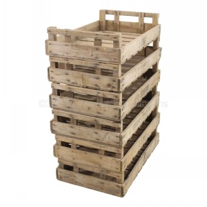 Potato & Vegetable Trays Wooden Vintage Type